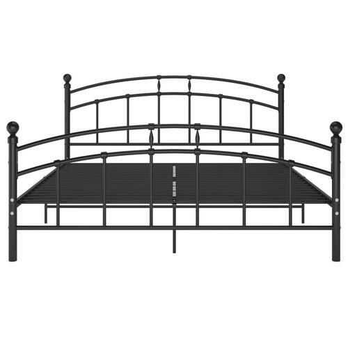 Sengestel 140x200 cm metal sort