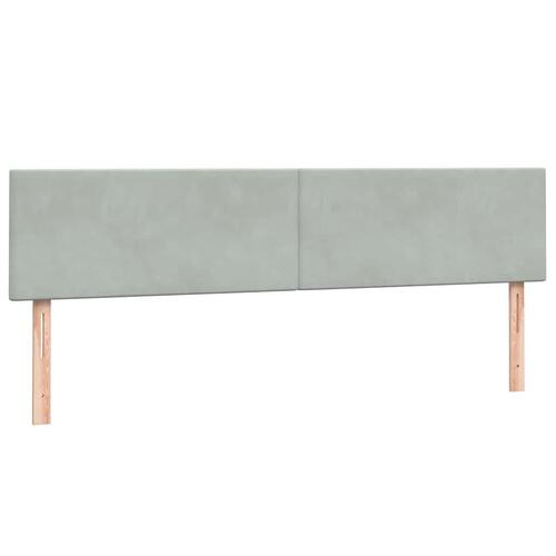 Kontinentalseng med madras 180x210 cm fløjl lysegrå