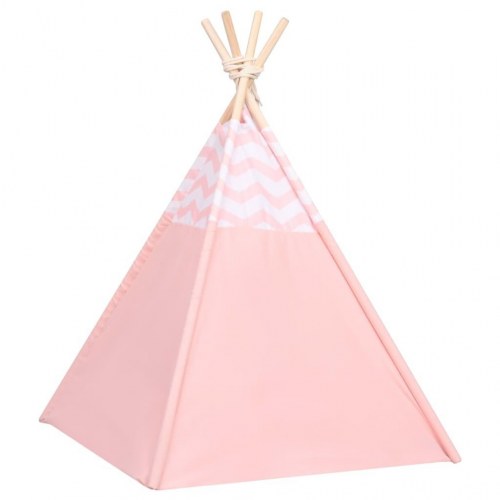 Kattetelt 60x60x70 cm med bærepose polyester pink