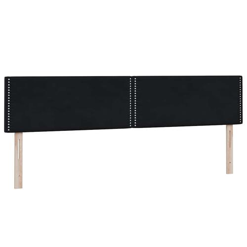 Kontinentalseng med madras 200x210 cm fløjl sort