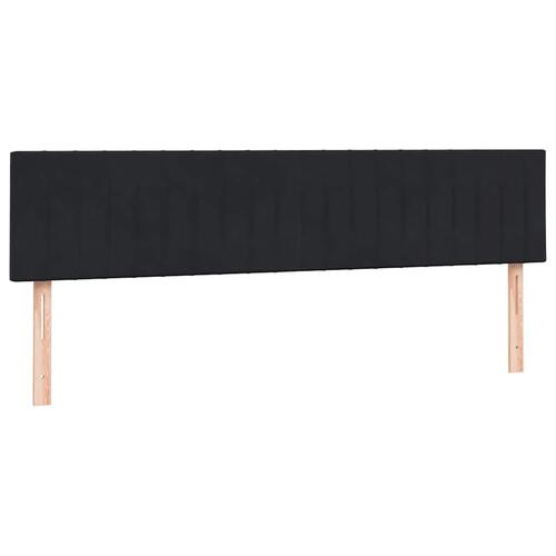 Kontinentalseng med madras 200x210 cm fløjl sort