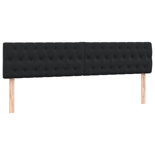 Kontinentalseng med madras 200x210 cm fløjl sort