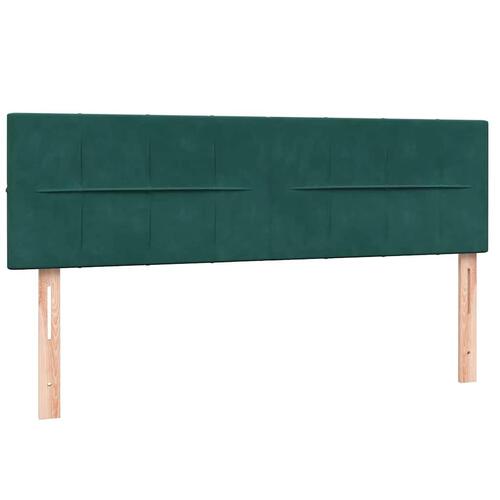 Kontinentalseng med madras 140x210 cm fløjl mørkegrøn