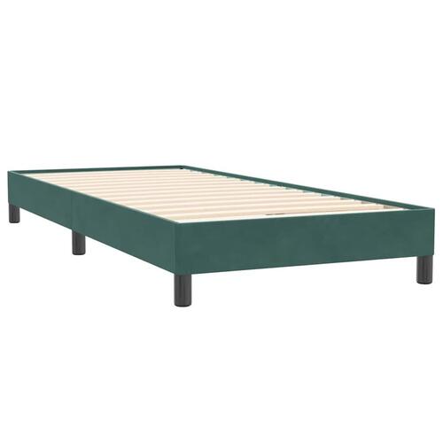 Kontinentalseng med madras 90x220 cm fløjl mørkegrøn