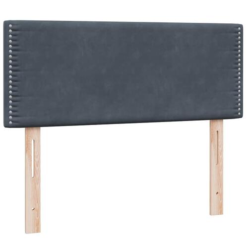 Kontinentalseng med madras 120x210 cm fløjl mørkegrå