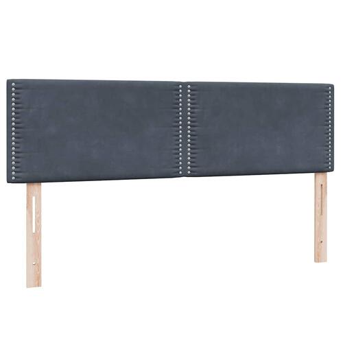 Kontinentalseng med madras 140x210 cm fløjl mørkegrå