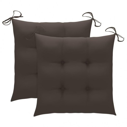 Stolehynder 2 stk. 40x40x7 cm oxfordstof gråbrun