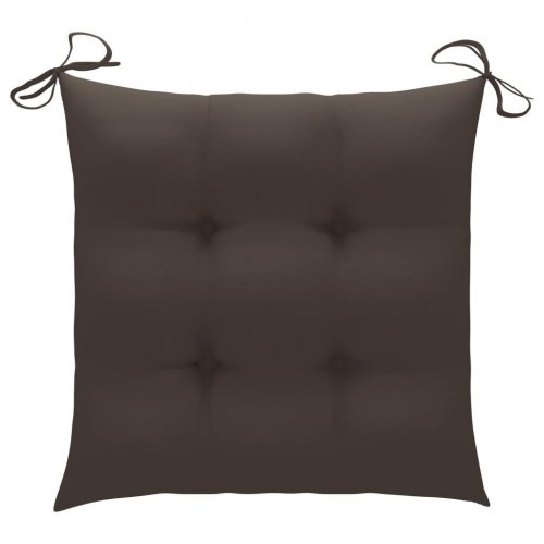 Stolehynder 2 stk. 40x40x7 cm oxfordstof gråbrun