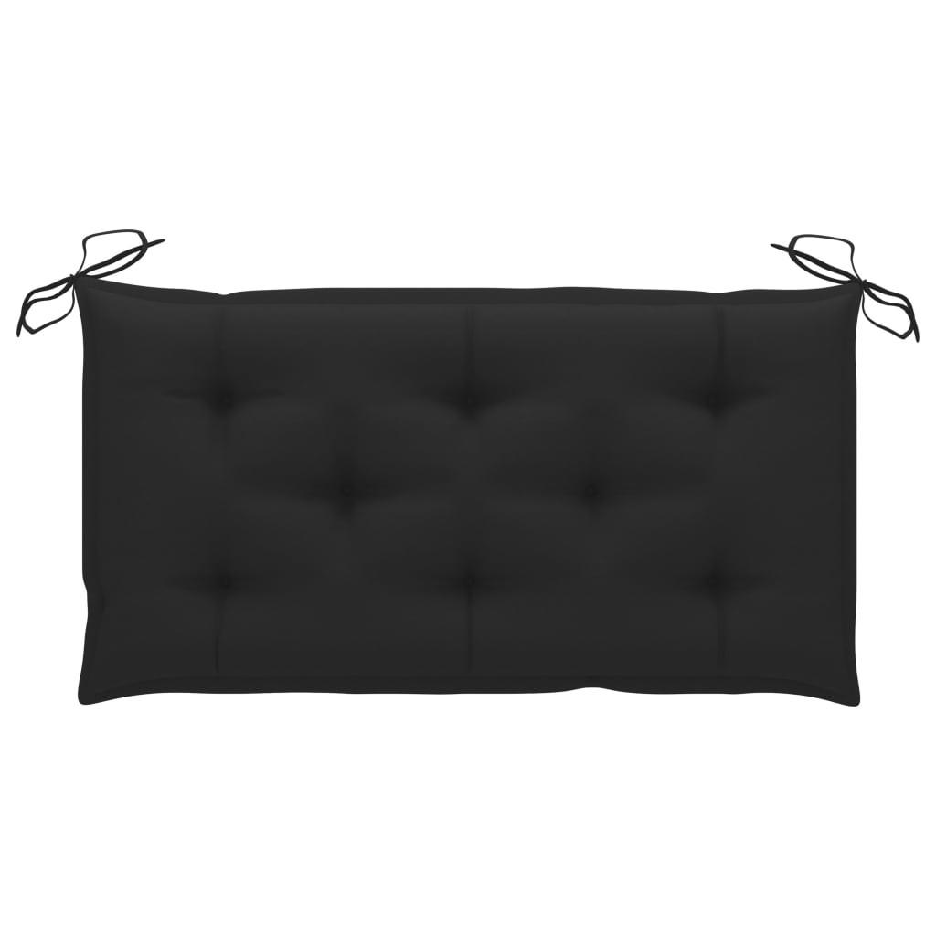 Hynde til havebænk 100x50x7 cm oxfordstof sort