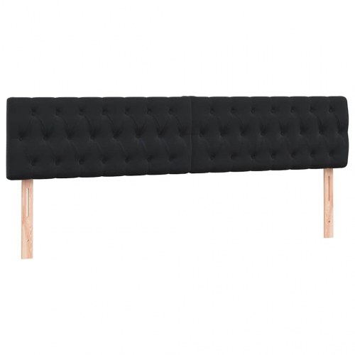 Kontinentalseng med madras 200x210 cm fløjl sort