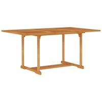 Havebord 150x90x75 cm massivt teaktræ