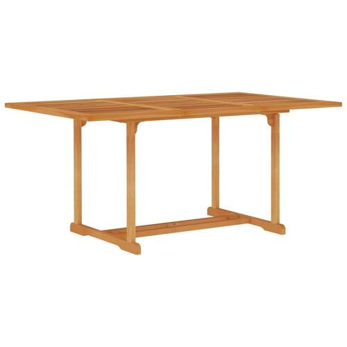 Havebord 150x90x75 cm massivt teaktræ