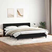 Kontinentalseng med madras 200x210 cm fløjl sort