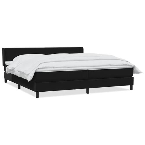 Kontinentalseng med madras 200x210 cm fløjl sort