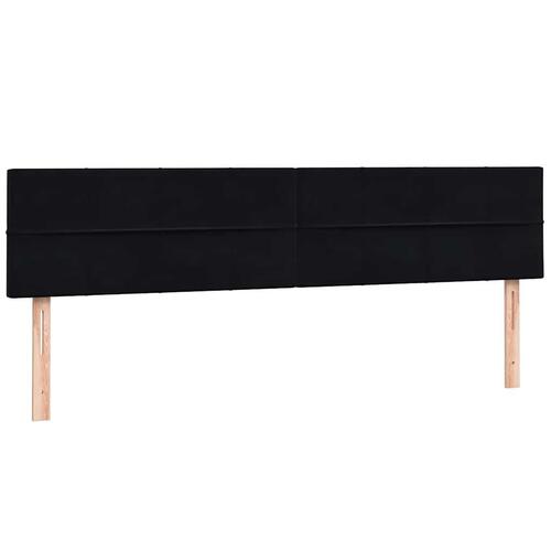 Kontinentalseng med madras 200x210 cm fløjl sort