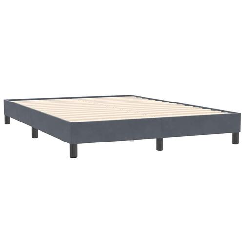 Kontinentalseng med madras 160x210 cm fløjl mørkegrå