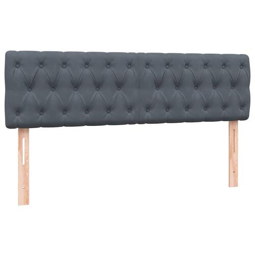 Kontinentalseng med madras 160x210 cm fløjl mørkegrå
