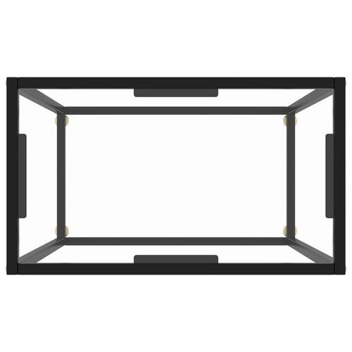 Konsolbord 60x35x75 cm hærdet glas transparent