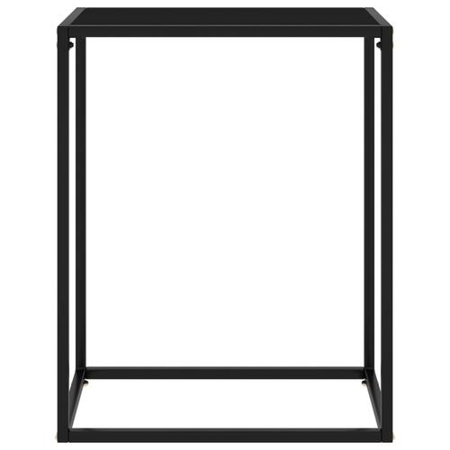 Konsolbord 60x35x75 cm hærdet glas sort