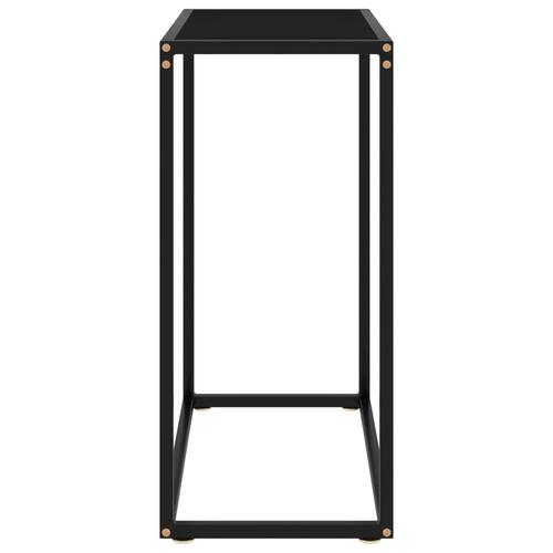 Konsolbord 60x35x75 cm hærdet glas sort