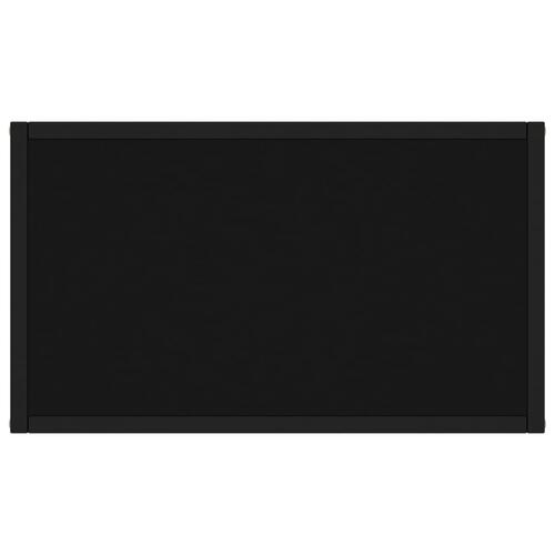 Konsolbord 60x35x75 cm hærdet glas sort
