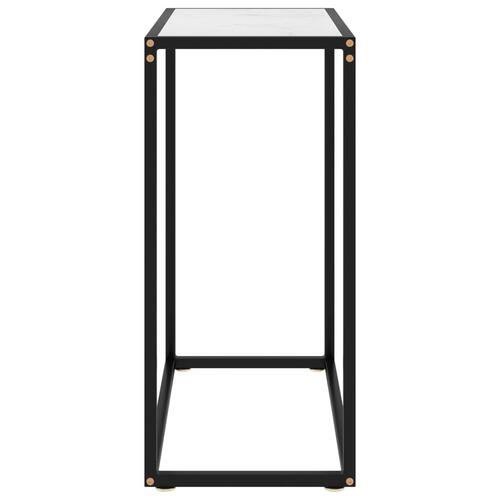 Konsolbord 60x35x75 cm hærdet glas hvid