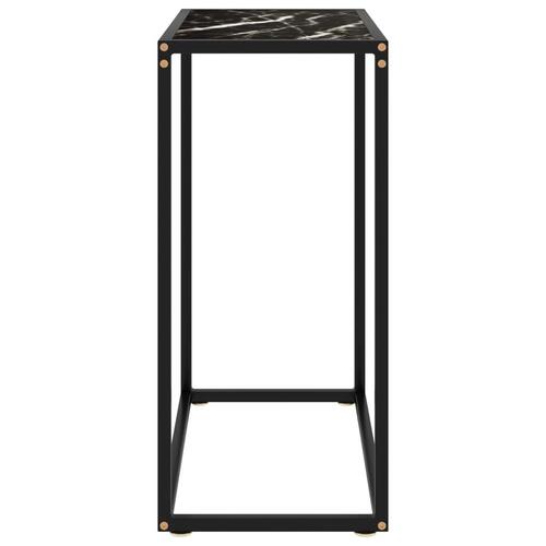 Konsolbord 60x35x75 cm hærdet glas sort