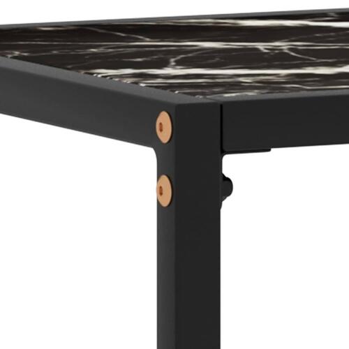 Konsolbord 60x35x75 cm hærdet glas sort