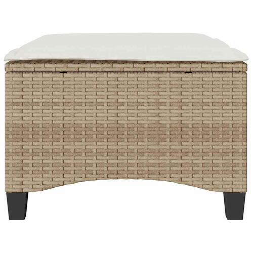 Haveskamler 2 stk. med hynder 55x55x36 cm polyrattan beige