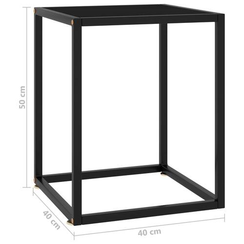 Sofabord 40x40x50 cm glas sort