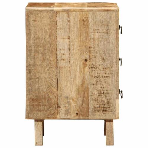 Sengeborde 2 stk. 37x32x50 cm massivt ru mangotræ