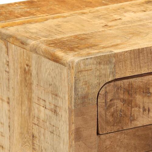 Sengeborde 2 stk. 37x32x50 cm massivt ru mangotræ