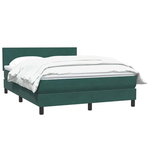 Kontinentalseng med madras 140x210 cm fløjl mørkegrøn