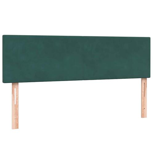 Kontinentalseng med madras 140x210 cm fløjl mørkegrøn