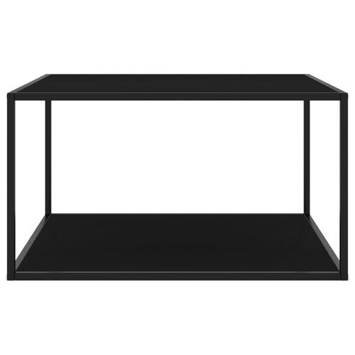 Sofabord 90x90x50 cm glas sort