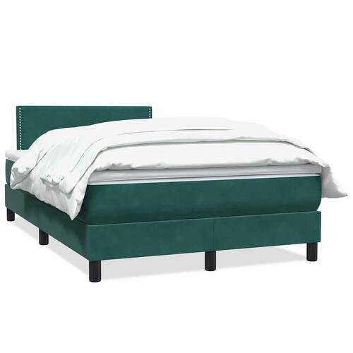 Kontinentalseng med madras 120x210 cm fløjl mørkegrøn