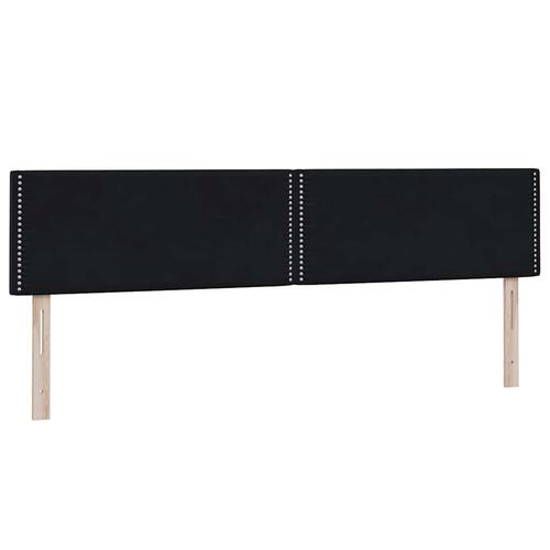 Kontinentalseng med madras 180x210 cm fløjl sort