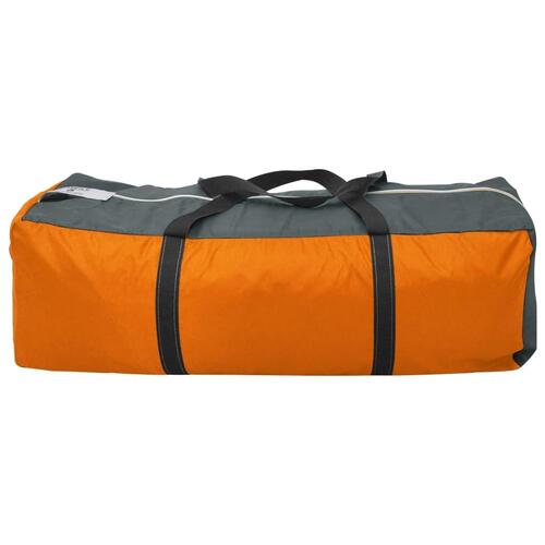 Telt 9-personers fabrik grå og orange