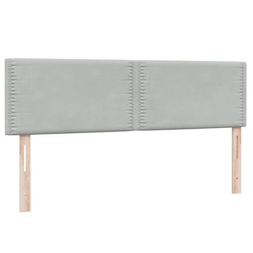Kontinentalseng med madras 140x210 cm fløjl lysegrå
