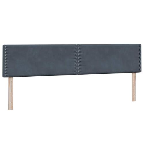 Kontinentalseng med madrasser 200x210 cm fløjl mørkegrå