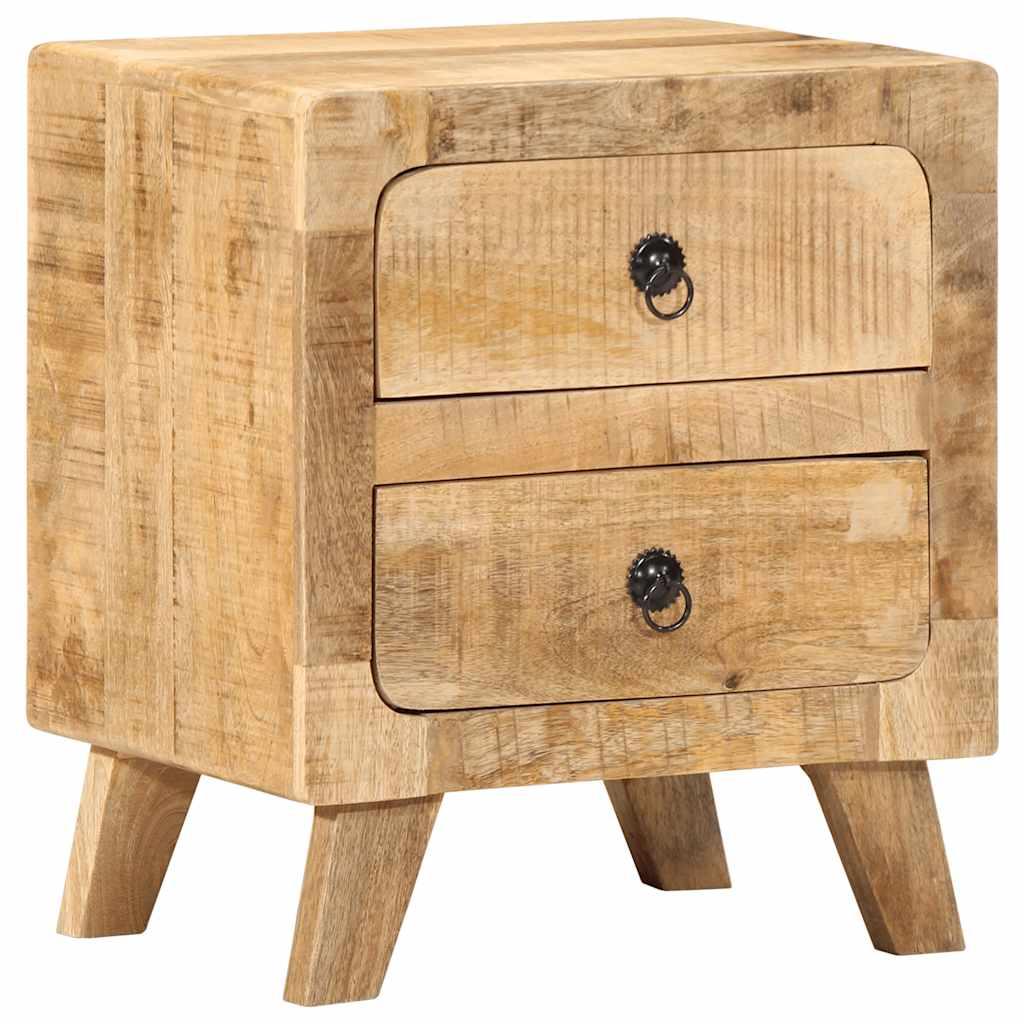 Sengebord 40x32x46 cm massivt ru mangotræ
