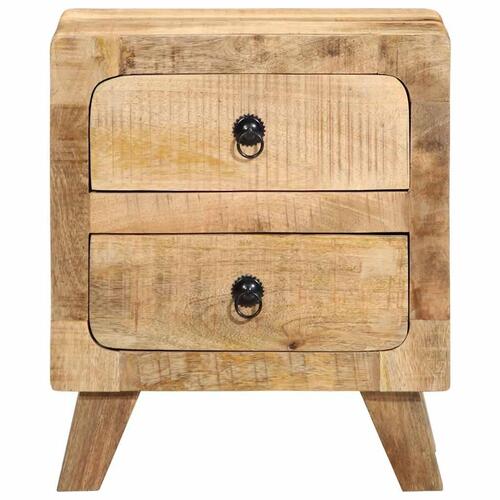 Sengebord 40x32x46 cm massivt ru mangotræ