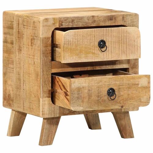 Sengebord 40x32x46 cm massivt ru mangotræ