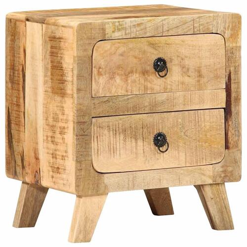 Sengebord 40x32x46 cm massivt ru mangotræ