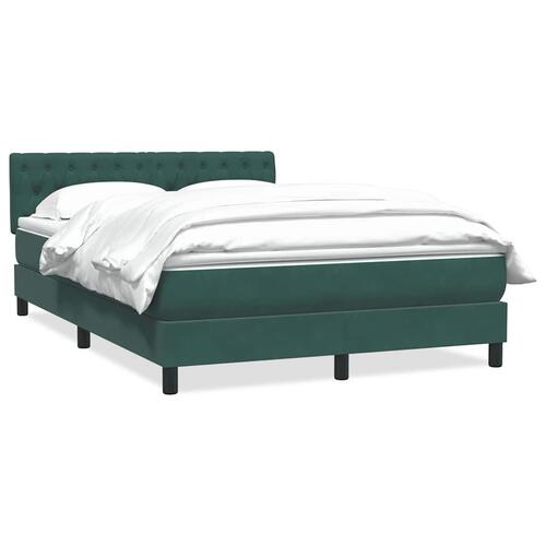 Kontinentalseng med madras 160x210 cm fløjl mørkegrøn