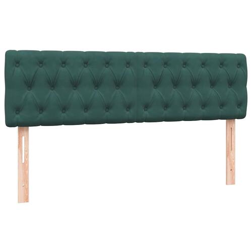 Kontinentalseng med madras 160x210 cm fløjl mørkegrøn