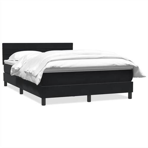 Kontinentalseng med madras 160x210 cm fløjl sort
