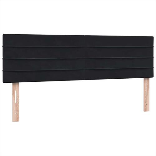 Kontinentalseng med madras 160x210 cm fløjl sort