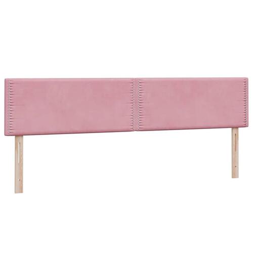 Kontinentalseng med madras 180x210 cm fløjl lyserød