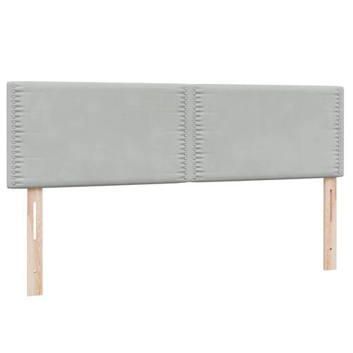 Kontinentalseng med madras 140x210 cm fløjl lysegrå